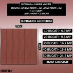 Set 10 x tapet autoadeziv 3D NEXTLY, design lemn/parchet, pentru perete sau tavan, waterproof, ajustabil, adeziv puternic, usor de montat, suprafata acoperire 4.9 mp, 70x70 cm, cod 84 - imagine 6