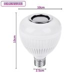 Bec LED cu difuzor incorporat NEXTLY, boxa cu bluetooth, iluminare 12 culori RGB si alb, control din telecomanda, 12W, stecher cu fasung E27 inclus, alb - imagine 9