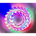 Instalatie de craciun multicolora tip banda led RGB, invelis tip furtun, NEXTLY, 10m lungime, 480 leduri, 8 jocuri de lumini, rezistenta la apa si inghet, interior exterior, pentru brad, casa, pomi, a