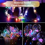 Instalatie de craciun LED cu baterii, telecomanda, NEXTLY, pentru interior si exterior, lumina multicolora, 50 leduri, 5m lungime, tip sir, flexibila, 8 jocuri de lumina, rezistenta la apa si inghet, - imagine 7