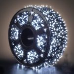 Instalatie de craciun, lumina alba rece, NEXTLY, rola 100m lungime, 8 jocuri de lumini, rezistenta la apa si inghet, interior exterior, pentru brad, casa, pomi, alimentare 220v - imagine 7