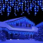 Instalatie de craciun, lumina albastra, NEXTLY, rola 50m lungime, 8 jocuri de lumini, rezistenta la apa si inghet, interior exterior, pentru brad, casa, pomi, alimentare 220v - imagine 9
