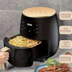 Friteuza cu aer cald NEXTLY, gatire fara ulei, Air Fryer capacitate 6 litri, 2400W, 8 programe de gatire, Touch Control, afisaj digital, rosu - imagine 6