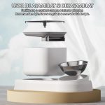 Dispenser automat de apa tip fantana pentru caini si pisici cu bol din inox pentru hrana 2 in 1, NEXTLY, capacitate rezervor apa 3L, filtrare prin carbune activ, silentios, alimentare USB, alb - imagine 6