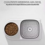 Dispenser automat de apa tip fantana pentru caini si pisici cu bol din inox pentru hrana 2 in 1, NEXTLY, capacitate rezervor apa 3L, filtrare prin carbune activ, silentios, alimentare USB, alb - imagine 2