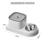 Dispenser automat de apa tip fantana pentru caini si pisici cu bol din inox pentru hrana 2 in 1, NEXTLY, capacitate rezervor apa 3L, filtrare prin carbune activ, silentios, alimentare USB, alb - imagine 10