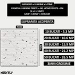 Set 20 x tapet autoadeziv 3D NEXTLY, design caramida, pentru perete sau tavan, waterproof, ajustabil, adeziv puternic, usor de montat, suprafata acoperire 10.6 mp, 70x77 cm, model stelute, cod 52 - imagine 4
