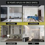 Set 30 x tapet autoadeziv imitatie marmura NEXTLY, waterproof, ajustabil, adeziv puternic, usor de montat, suprafata acoperire 10.8 mp, 60x60 cm, 2mm grosime 250-16 - imagine 6
