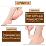 Set 4 protectii din silicon pentru calcaie NEXTLY, pentru dureri/bataturi/piele crapata, lavabile, reutilizabile, anti-alunecare, elastice, potrivite pentru orice incaltaminte, marime universala, crem - imagine 3