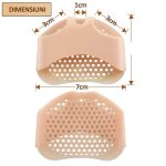 Set 2 protectii din silicon pentru picioare NEXTLY, previn durerile/bataturile, lavabile, reutilizabile, anti-alunecare, elastice, potrivite pentru orice incaltaminte, marime universala, crem - imagine 9