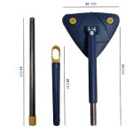 Mop multifunctional NEXTLY pentru suprafete uscate si ude, cap triunghiular rotativ 360°, stergator pentru geamuri, podele, pereti, mobila, laveta microfibre, maner telescopic, ajustabil, 6 lavete inc - imagine 12