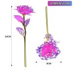 Trandafir artizanal cu lumini LED NEXTLY, realizat manual, efecte cromatice, 3 moduri de iluminare, 24cm, cutie inclusa, albastru - imagine 12