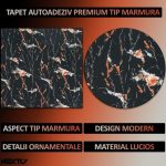 Set 30 x tapet autoadeziv imitatie marmura NEXTLY, waterproof, ajustabil, adeziv puternic, usor de montat, suprafata acoperire 10.8 mp, 60x60 cm, 2mm grosime 250-25 - imagine 2