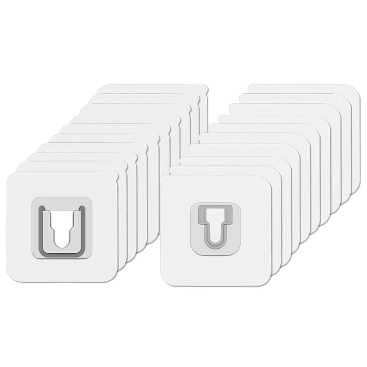 res_4206eb2303a8018fba1c2acc45485d94-14.jpg Set 100 x suport dublu cu autoadeziv NEXTLY, fixare/agatare diverse obiecte, aplicabil pe diverse suprafete, plastic ABS, adeziv puternic, waterproof, 5.5 x 5.5cm, transparent - imagine 1