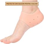 Set 4 protectii din silicon pentru calcaie NEXTLY, pentru dureri/bataturi/piele crapata, lavabile, reutilizabile, anti-alunecare, elastice, potrivite pentru orice incaltaminte, marime universala, crem - imagine 2