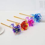SET 7 x trandafir artizanal cu lumini LED NEXTLY, realizat manual, efecte cromatice, 3 moduri de iluminare, 24cm, cutie inclusa, multicolor - imagine 8