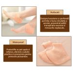 Set 4 protectii din silicon pentru calcaie NEXTLY, pentru dureri/bataturi/piele crapata, lavabile, reutilizabile, anti-alunecare, elastice, potrivite pentru orice incaltaminte, marime universala, crem - imagine 4