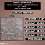 Set 50 x tapet autoadeziv 3D NEXTLY, pentru perete sau tavan, waterproof, ajustabil, adeziv puternic, usor de montat, suprafata acoperire 26.5 mp, 70x77 cm, design caramida, multicolorr, cod 62 - imagine 4