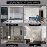 Set 50 x tapet autoadeziv imitatie marmura NEXTLY, waterproof, ajustabil, adeziv puternic, usor de montat, suprafata acoperire 9 mp, 30x60 cm, 2mm grosime NXT3 - imagine 6