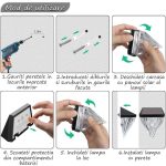 Lampa de exterior cu incarcare solara NEXTLY, senzor de lumina, lumina calda, forma de diamant, ABS + policarbonat PG33, rezistenta la apa IP44, transparent negru - imagine 7