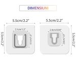 Set 30 x suport dublu cu autoadeziv NEXTLY, fixare/agatare diverse obiecte, aplicabil pe diverse suprafete, plastic ABS, adeziv puternic, waterproof, 5.5 x 5.5cm, transparent - imagine 7