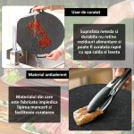 Plita japoneza NEXTLY, antiaderenta, usor de curatat, gatire directa pe aragaz/plita cu inductie/gratar, diametru 32cm, negru - imagine 4