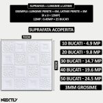 Set 30 x tapet autoadeziv 3D NEXTLY, pentru perete sau tavan, waterproof, ajustabil, adeziv puternic, usor de montat, suprafata acoperire 14.7 mp, 70x70 cm, alb, cod 73 - imagine 4