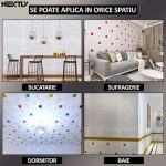 Set 10 x tapet autoadeziv 3D NEXTLY, pentru perete sau tavan, waterproof, ajustabil, adeziv puternic, usor de montat, suprafata acoperire 5.3 mp, 70x77 cm, design caramida, maro, cod 92 - imagine 6