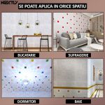 Set 100 x tapet autoadeziv 3D NEXTLY, pentru perete sau tavan, waterproof, ajustabil, adeziv puternic, usor de montat, suprafata acoperire 53 mp, 70x77 cm, design caramida, multicolorr, cod 62 - imagine 6