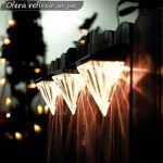 Lampa de exterior cu incarcare solara NEXTLY, senzor de lumina, lumina calda, forma de diamant, ABS + policarbonat PG33, rezistenta la apa IP44, transparent negru - imagine 3