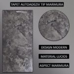 Set 50 x tapet autoadeziv imitatie marmura NEXTLY, waterproof, ajustabil, adeziv puternic, usor de montat, suprafata acoperire 9 mp, 30x60 cm, 2mm grosime NXT3 - imagine 2