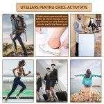 Set 4 protectii din silicon pentru calcaie NEXTLY, pentru dureri/bataturi/piele crapata, lavabile, reutilizabile, anti-alunecare, elastice, potrivite pentru orice incaltaminte, marime universala, crem - imagine 7