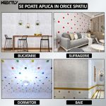 Set 50 x tapet autoadeziv 3D NEXTLY, pentru perete sau tavan, waterproof, ajustabil, adeziv puternic, usor de montat, suprafata acoperire 26.5 mp, 70x77 cm, design caramida, gri, cod 95 - imagine 6