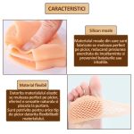 Set 4 protectii din silicon pentru picioare NEXTLY, previn durerile/bataturile, lavabile, reutilizabile, anti-alunecare, elastice, potrivite pentru orice incaltaminte, marime universala, crem - imagine 4