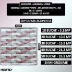 Set 30 x tapet autoadeziv 3D NEXTLY, pentru perete sau tavan, waterproof, ajustabil, adeziv puternic, usor de montat, suprafata acoperire 15.9 mp, 70x77 cm, design modern, multicolor, cod 94 - imagine 4