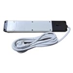 Prelungitor cu 5 prize NEXTLY, intrerupator, suport de agatare, rezistent la temperaturi ridicate, cablu 4.5m, alb-negru - imagine 7