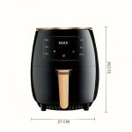 Set Friteuza cu aer cald si si forma de silicon maro, NEXTLY, gatire fara ulei, Air Fryer capacitate 4.5 litri, 1400W, 8 programe de gatire, Touch Control, afisaj digital, negru - imagine 10