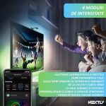 Banda LED RGBIC cu camera video 1080p pentru TV, NEXTLY, control prin aplicatie Tuya Smart, sincronizare video si audio, moduri multiple, LED 5050, senzor de culoare, timer, compatibila cu TV 55-65 inch(138- 165cm) - imagine 10