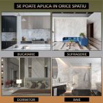Set 20 x tapet autoadeziv imitatie marmura NEXTLY, waterproof, ajustabil, adeziv puternic, usor de montat, suprafata acoperire 7.2 mp, 60x60 cm, 2mm grosime 116-13v - imagine 6