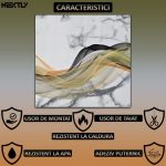 Set 20 x tapet autoadeziv imitatie marmura NEXTLY, waterproof, ajustabil, adeziv puternic, usor de montat, suprafata acoperire 7.2 mp, 60x60 cm, 2mm grosime 116-13v - imagine 3