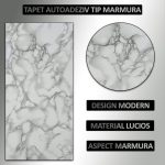 Set 50 x tapet autoadeziv imitatie marmura NEXTLY, waterproof, ajustabil, adeziv puternic, usor de montat, suprafata acoperire 9 mp, 30x60 cm, 2mm grosime PD907 - imagine 2