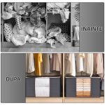 Set 3 x Organizator pentru haine, perne, pilote, jucarii si alte accesorii NEXTLY, geanta depozitare pliabila, fereastra de vizualizare, material respirabil, capacitate mare, inchidere cu fermoar dublu, 47x47x28cm S, gri - imagine 3
