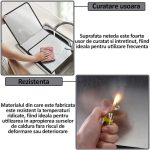 Protectie anti-stropire pentru aragaz si chiuveta NEXTLY, placa pliabila cu 4 panouri din otel inoxidabil, rezistenta la temperaturi ridicate, curatare usoara, 134x30 cm, argintiu - imagine 6