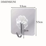 Cuier cu adeziv NEXTLY, multifunctional, lipire pe diverse suprafete, adeziv puternic, waterproof, suport cu carlig rotativ 180° din otel inoxidabil, PVC, 5.5x5.5cm, transparent - imagine 8