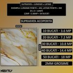 Set 50 x tapet autoadeziv imitatie marmura NEXTLY, waterproof, ajustabil, adeziv puternic, usor de montat, suprafata acoperire 18 mp, 60x60 cm, 2mm grosime 116-13g - imagine 6
