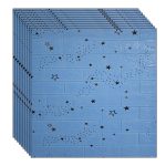 Set 40 x tapet autoadeziv 3D NEXTLY, pentru perete sau tavan, waterproof, ajustabil, adeziv puternic, usor de montat, suprafata acoperire 21.2 mp, 70x77 cm, design modern, albastru stelute, cod 53