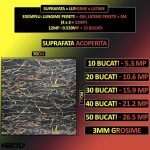 Set 10 x tapet autoadeziv 3D NEXTLY, pentru perete sau tavan, waterproof, ajustabil, adeziv puternic, usor de montat, suprafata acoperire 5.3 mp, 70x77 cm, design modern, negru multicolor, cod J7446-11 - imagine 6