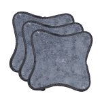 Set 3 lavete din microfibra pentru mop cu cap in forma de stea NEXTLY, reutilizabile, lavabile, detasabile, absorbtie buna, utilizare pe diverse suprafete umede si uscate, gri