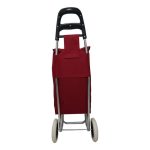 Carucior cumparaturi NEXTLY pentru piata, structura metalica, material rezistent, impermeabil, detasabil, lavabil, 2 roti, usor, 37l, 91x30cm, rosu - imagine 4