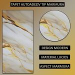 Set 10 x tapet autoadeziv imitatie marmura NEXTLY, waterproof, ajustabil, adeziv puternic, usor de montat, suprafata acoperire 1.8 mp, 30x60 cm, 2mm grosime 116-14g - imagine 2